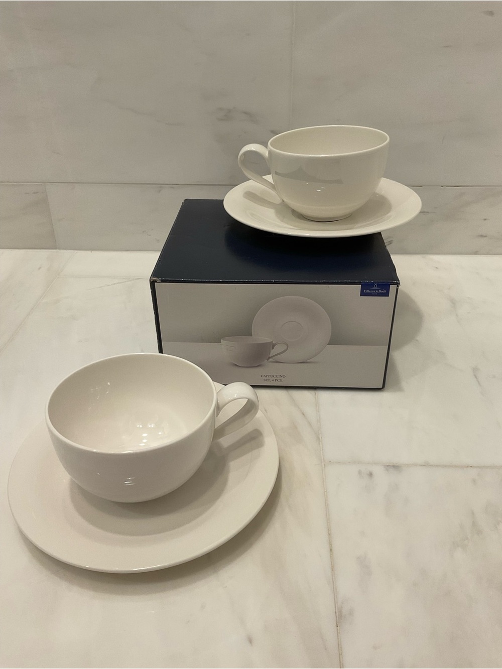 NIB VILLEROY & BOCH NEW COTTAGE CAPPUCCINO 4 Piece Set MADE IN GERMANY